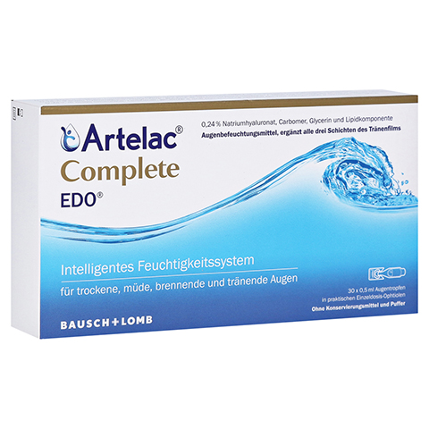 Artelac Complete EDO Augentropfen fr trockene/ trnende Augen 30x0.5 Milliliter