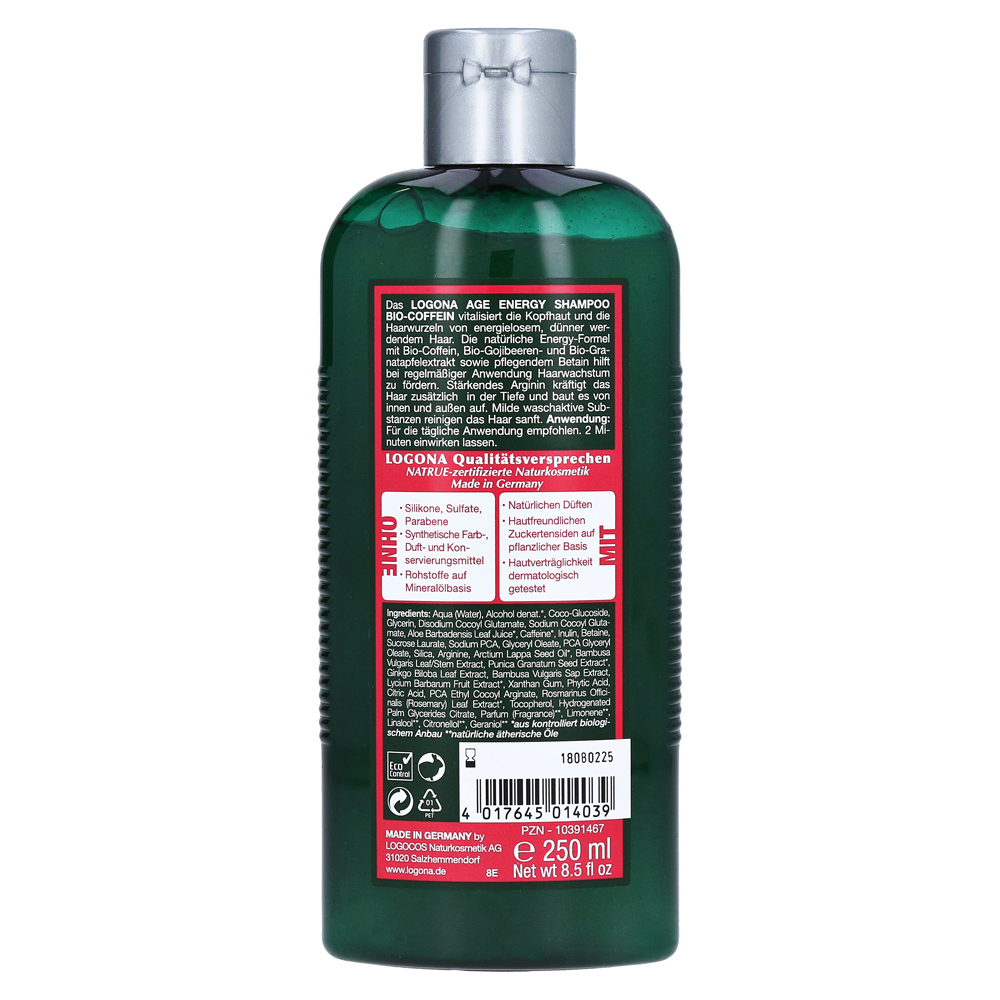 Milliliter Shampoo 250 | LOGONA Erfahrungen zu medpex Age Bio-Coffein Energy