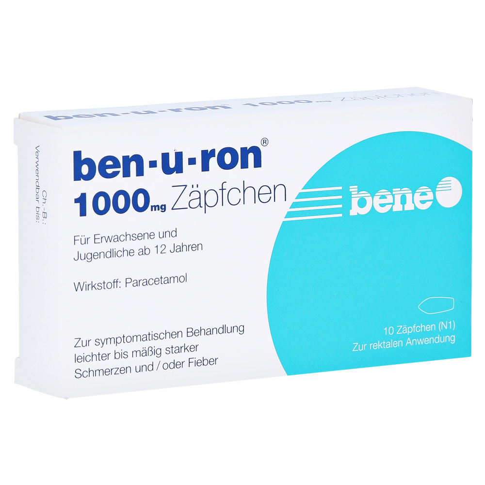 Ben-u-ron 1000mg Erwachsenen-Suppositorien 10 Stück