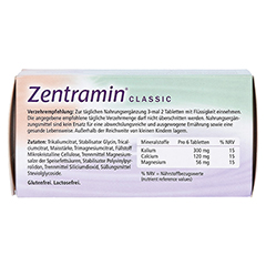 Zentramin Classic Tabletten 100 Stück - Rückseite