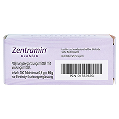 Zentramin Classic Tabletten 100 Stück - Unterseite