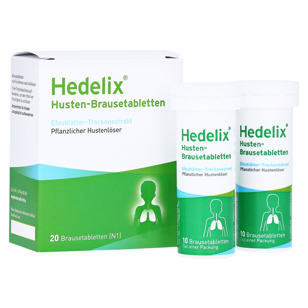 Hedelix Husten-Brausetabletten 50mg Brausetabletten 20 Stück