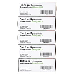Calcium D3-ratiopharm 600mg/400 I.E. 100 Stück - Oberseite