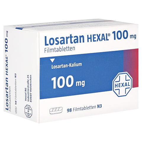 Losartan HEXAL 100mg 98 Stück N3