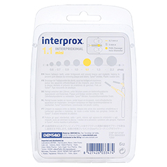 INTERPROX reg mini gelb Interdentalbürste Blister 6 Stück - Rückseite