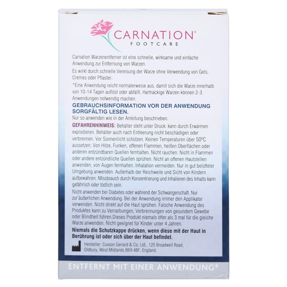 Erfahrungen zu Warzenentferner Carnation Vereisungsspray 50 Milliliter