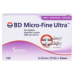 BD MICRO-FINE ULTRA Pen-Nadeln 0,25x5 mm 100 Stck - Vorderseite