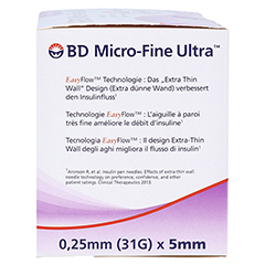 BD MICRO-FINE ULTRA Pen-Nadeln 0,25x5 mm 100 Stck - Linke Seite