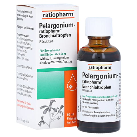 Pelargonium-ratiopharm Bronchialtropfen 50 Milliliter N2
