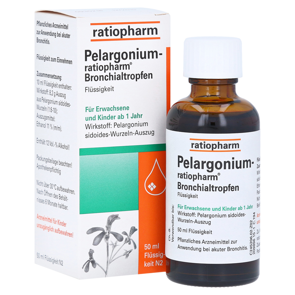 Pelargonium-ratiopharm Bronchialtropfen Flüssigkeit 50 Milliliter