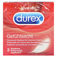 Durex Gefhlsecht Kondome 3 Stck - Vorderseite