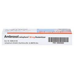 Ambroxol-ratiopharm 60mg Hustenlöser 20 Stück N1 - Unterseite