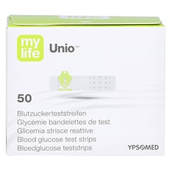 MYLIFE Unio Blutzucker Teststreifen 50 Stück - Vorderseite