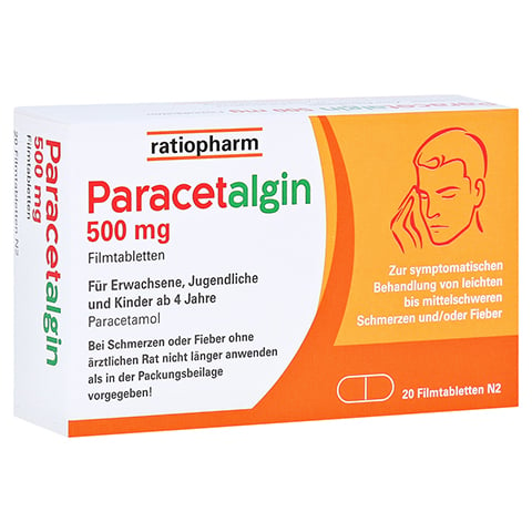 Paracetalgin 500mg 20 Stck N2