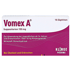 Vomex A 150mg 10 Stück N1 - Vorderseite