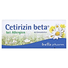 Cetirizin beta 60 Stück - Vorderseite
