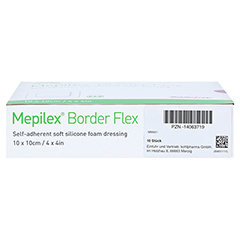 MEPILEX Border Flex Schaumverb.haft.10x10 cm 10 Stck - Unterseite
