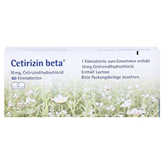 Cetirizin beta 60 Stück - Rückseite