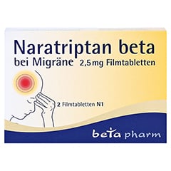 Naratriptan beta bei Migräne 2,5mg 2 Stück N1 - Vorderseite