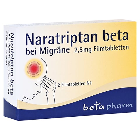 Naratriptan beta bei Migräne 2,5mg 2 Stück N1