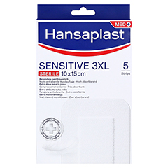 HANSAPLAST Sensitive Wundverband steril 10x15 cm 5 Stück - Vorderseite