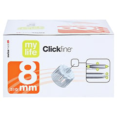 MYLIFE Clickfine Pen-Nadeln 8 mm 31 G Diamond Tip 100 Stück - Linke Seite