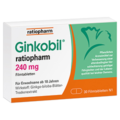 GINKOBIL ratiopharm 240mg 30 Stück N1