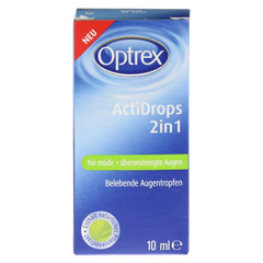 OPTREX ActiDrops 2in1 f.mde+beranstrengte Augen 10 Milliliter - Vorderseite