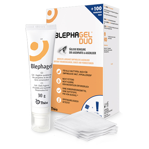 Blephagel Duo 30 g+Pads 1 Packung