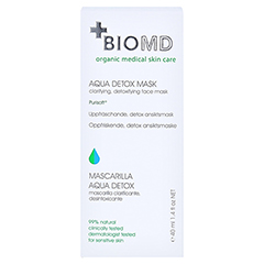 Biomed Aqua Detox Gesichtsmaske 40 Milliliter - Rückseite
