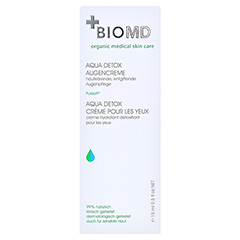 Biomed Aqua Detox Augenpflege 15 Milliliter - Vorderseite