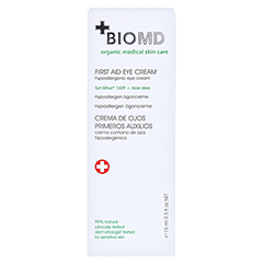 BIOMED Erste Hilfe hypoallergene Augenpflege Creme 15 Milliliter - Rckseite