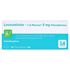 Levocetirizin-1A Pharma 5mg 20 Stck N1 - Vorderseite