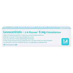 Levocetirizin-1A Pharma 5mg 50 Stck N2 - Oberseite