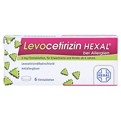 Levocetirizin HEXAL bei Allergien 5mg 6 Stck - Vorderseite