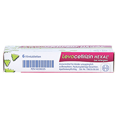 Levocetirizin HEXAL bei Allergien 5mg 6 Stck - Unterseite