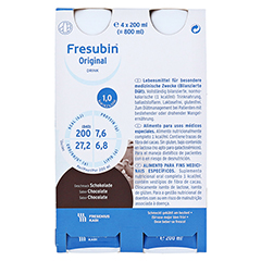 Fresubin Original Drink Schokolade Trinkflaschen 4x200 Milliliter - Vorderseite