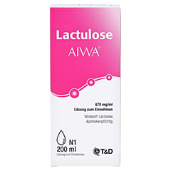 Lactulose AIWA 670mg/ml Lösung zum Einnehmen 200 Milliliter N1 - Vorderseite
