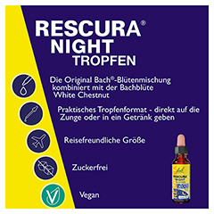 BACHBLTEN Original Rescura Night Tro.m.Alkohol 10 Milliliter - Info 1