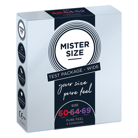 MISTER Size Probierpackung 60-64-69 Kondome 3 Stck