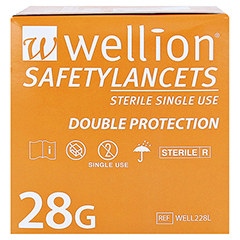 WELLION Safetylancets 28 G Sicherheitseinmallanz. 200 Stück - Rechte Seite