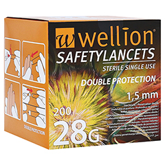 WELLION Safetylancets 28 G Sicherheitseinmallanz. 200 Stück