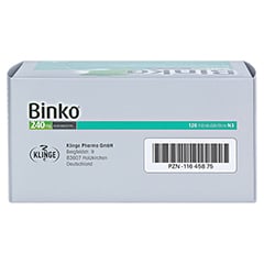 Binko 240mg 120 Stück N3 - Oberseite