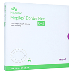 MEPILEX Border Flex Schaumverb.haft.13x16 cm oval 5 Stck