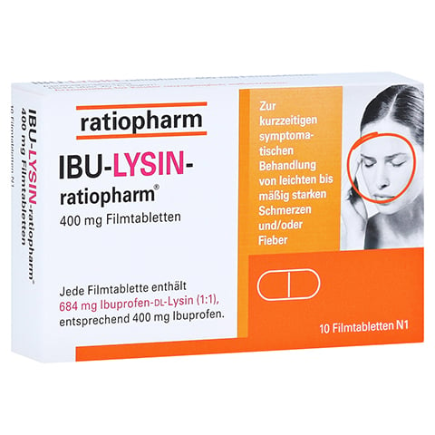 IBU-LYSIN-ratiopharm 400mg 10 Stück N1