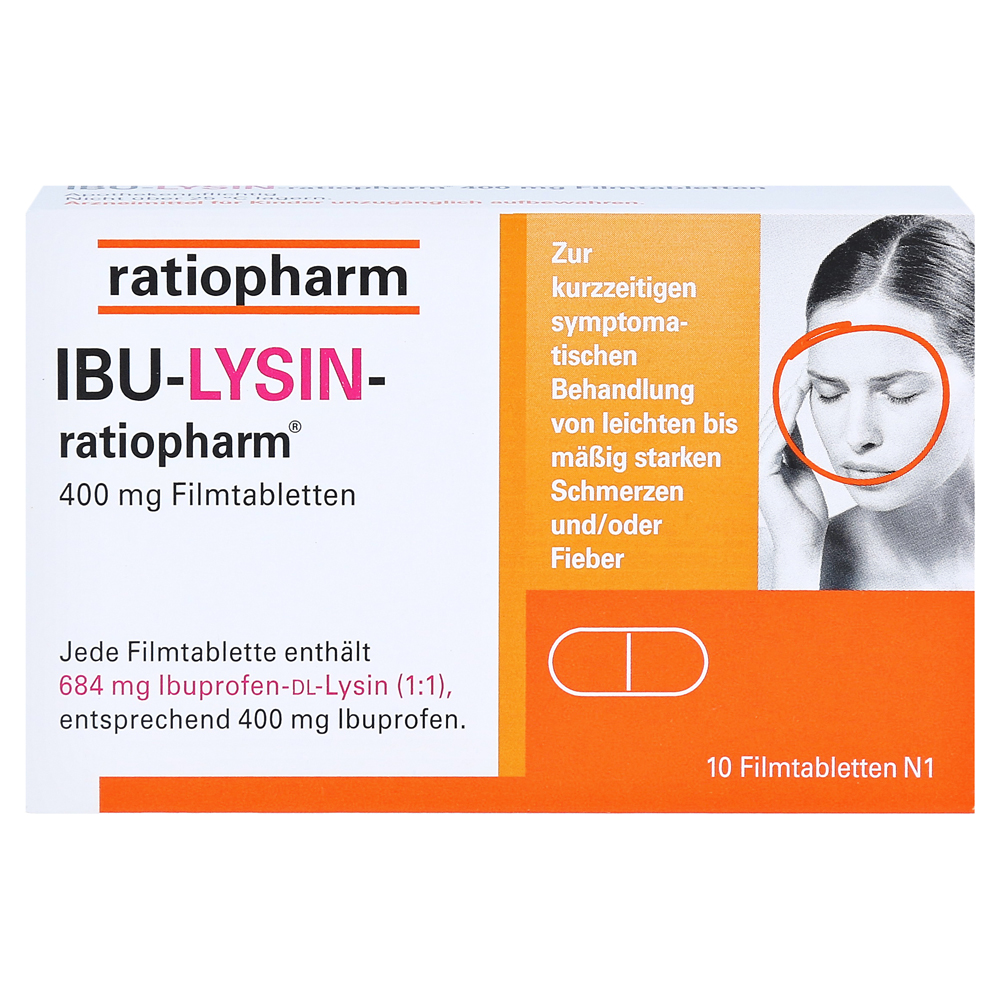 IBU-LYSIN-ratiopharm® 400 mg Filmtabletten 10 Stück N1 | medpex