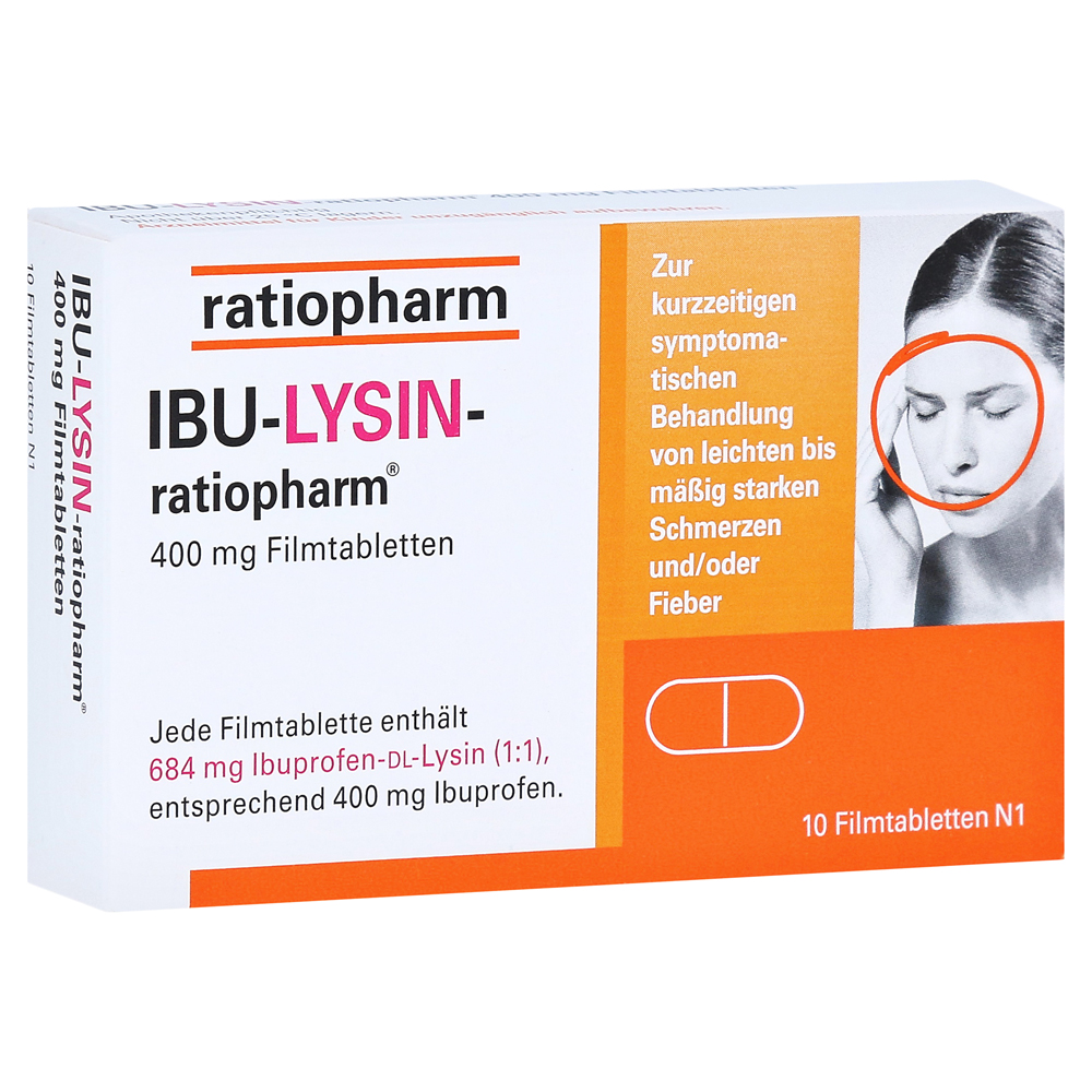 IBU-LYSIN-ratiopharm 400mg 10 Stück N1 online bestellen - medpex