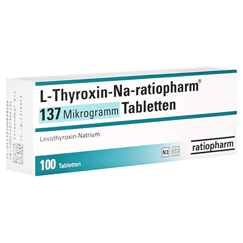 L-Thyroxin-Na-ratiopharm 137 Mikrogramm 100 Stck N3