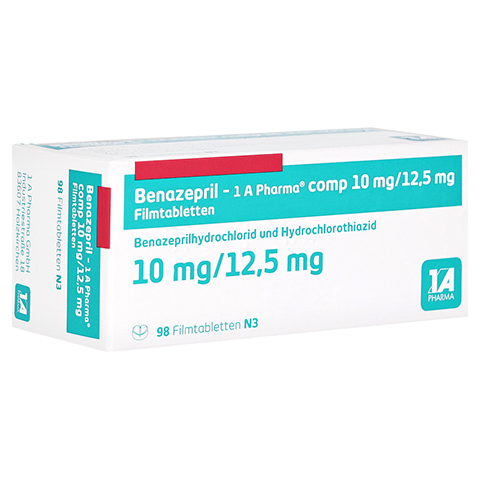 Benazepril-1A Pharma comp 10mg/12,5mg 98 Stck N3