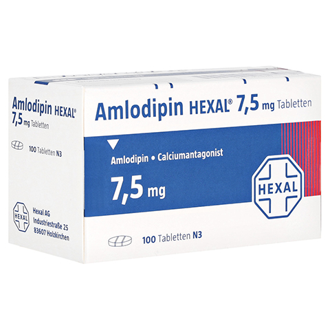 Amlodipin HEXAL 7,5mg 100 Stck N3